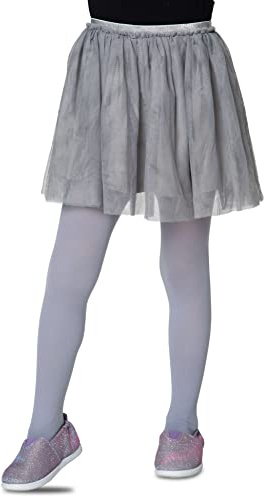 LORES flickor barn enkla tights fotad balett dans skola 40 denier ogenomskinlig [Tillverkad i Italien], grigio, 9-10 År
