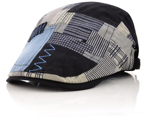 M MOACC Schiebermütze Barret Flat Cap Schirmmütze für Herren Damen, Gatsby Newsboy Cap Baskenmützen Golfermütze