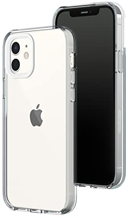 RhinoShield Crystal Clear Case kompatibel mit [iPhone 12/12 Pro] | Fortschrittliche Vergilbungsresistenz, Hohe Transparenz, Personalisierbare und Transparente Schutzhülle - Weiß Kamera-Ring