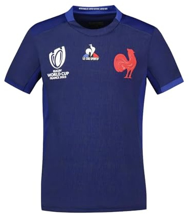 Le Coq Sportif Ffr XV Maillot Replica Cdm Enfant Pblue T-Shirt Manches Courtes Mixte Enfant