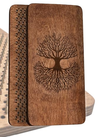 RIZONE Holz Yoga Board für Akupressur und Meditation mit Nägeln für Tiefengewebemassage, Sadhu Board für Yoga Praxis, Akupunkturmassage
