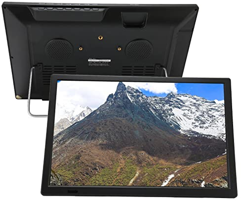 Bärbar TV, 16 Tums DVBT/T2 Bärbar Digital-tv, Högkänslig Tuner, Laddningsbar LED-digital-TV, 1280 X 800 Upplösning För Sovrum, Kök, Camping, Mini-tv För Husbilar