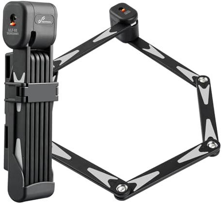 Sportneer Faltschloss Fahrrad 100 cm mit 3 Schlüsseln Gehärteter Stahl Fahrradschloss mit Aufbohrschutz-Schließzylinder - Fahrradschloss hohe Sicherheit - ART Sicherheitsstufe