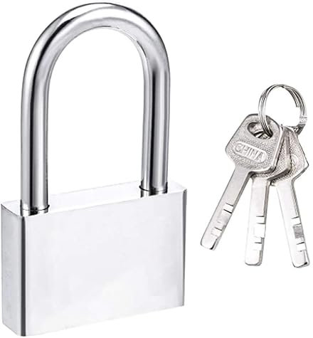 AntDau71® - Candado de 70 mm con 3 llaves, candado antirrobo para puertas interiores y exteriores, armario, bicicleta