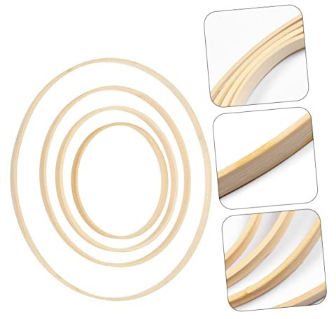 TOPBATHY 8stücke Holzkranz Aus Naturmaterial Für Hochzeitskränze Und Dekoration DIY Handwerk Wiederverwendbar