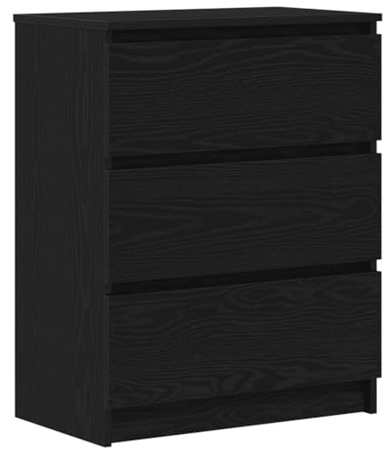 vidaXL Sideboard Schwarz Eichen-Optik 60x35x76 cm Holzwerkstoff