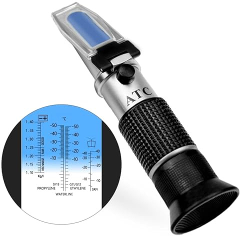 ZKLGS Refraktometer 3 in 1 Auto Frostschutz Refraktometer Messgerät Automotive Batterie Flüssigkeit Motor Kühlmittel Glas Gefrierpunkt Wasser Tester