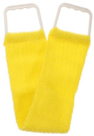 VALICLUD Doppelseitiges Peelinghandtuch für Dusche Rücken Scheuergürtel aus Polyester Blau 2-seitige Reinigung für Männer und Frauen Zufällige Farbe