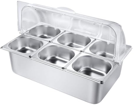 Sartén rectangular de acero inoxidable para servir alimentos para eventos y servicios de catering