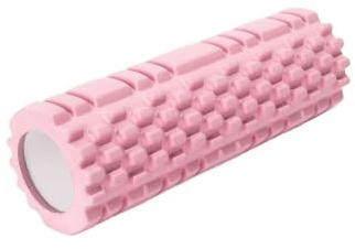 Skumroller yoga kolumn skum fitness muskelträning pilates sport massagerulle för yoga (rosa)
