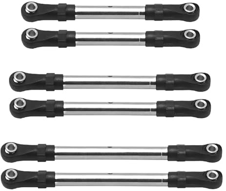 MIGHTY SCAPERS Stainless Steel Turnbuckles Pull Rod Link Rod Steering Rod Set Compatible With 2WD 1/10 RC Car Upgrade Parts