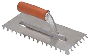 Stele geneigte Frattone Dentato 10 mm manico in gomma 28 X 13 mm