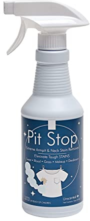 Sanco Industries Natural Pit Stop, Sweat Stain & Deodorant (Antiperspirant) Armpit Stain Remover, Multi-Stain Formulation, 16Oz.