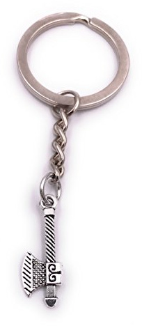 H-Customs Beil Axt Ritter Schlüsselanhänger Anhänger Silber aus Metall