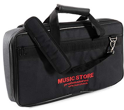 MUSIC STORE Keyboardtasche KCS-I, Ideal für kleine Keyboards, 45 x 25 x 9cm, Schwarz, 20mm Polsterung, Vortasche für Zubehör