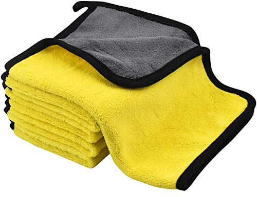 5 Unidades Limpieza Paños, Toalla Super Absorbente, Paño de Limpieza de Coches, Lavar la Toalla del Coche, Paños Limpieza Cocina, Toalla Secado Coche para Encerar, Pulir, Quitar el Polvo