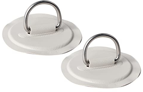 VGEBY D-Ring Pad, 2-teiliges D-Ring-Patch aus Hochfestem Edelstahl für PVC-Schlauchboote, Flöße, Beiboote, Kajaks, Kanus und Surfbretter