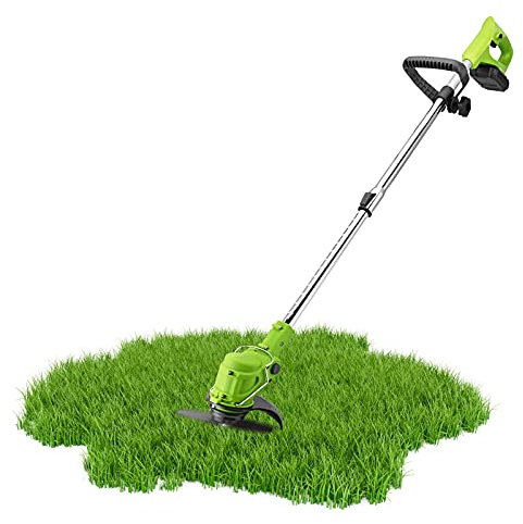 XUMI Tagliabordi/tagliabordi a Batteria 24V, tagliabordi Elettrico Portatile, Lunghezza Regolabile 37-51 Pollici con Batteria Ricaricabile 3000mAh per potatura Giardino Prato,1 Battery