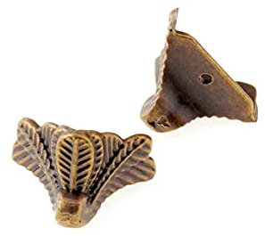 Eckschutz Aus Metall 4Pcs Schmuck Geschenkbox Holzetui Dekorative Acryl Füße Beinschutz 33X26Mm-Bronze_Tone