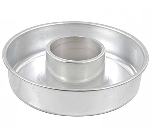 Molde para rosca frabricada en aluminio, de 28 cm de diámetro y 6,3 cm de alto, para realizar labores de repostería. Recipiente de aluminio para bizcocho,rosca, tartas etz. Moldeador para postres