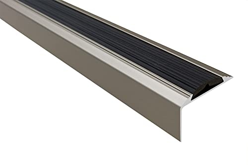 Effector Treppenkantenprofil Antirutsch 180 cm 46x29 mm INOX Alu