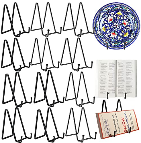 12 Pack 6Plate Stands for Display,Metal Plate Holders Display Stands Can Be Used for Picture Stands,Book Stands for Display,Plate Display Stands,Easel,Photo Frame Stands,Plaque Stands,Desktop Stand.