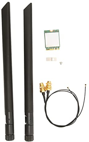 ASHATA WiFi 6E Wireless Card, NGFF M2 WiFi Card Bluetooth5.2 5374M Gigabit 2.4G 5G Dual Band Wireless Network Card, with Antenna Connecting Cable(5374M)