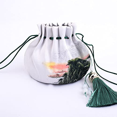 qbodp 4 Pcs Duftsäckchen Säckchen Dragon Boat Festival Segnungsbeutel Geschenkbeutel Mit Kordelzug Leerer Duftbeutel Mit Quaste,Auto-Rückspiegel-Hängedekoration