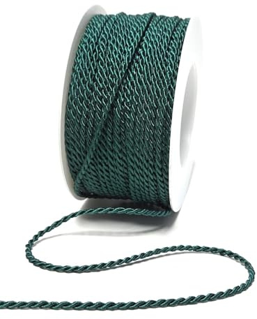 s.dekoda Kordel 50m x 2mm Grün Drehkordel Dekoband Kordelband Kordelschnur