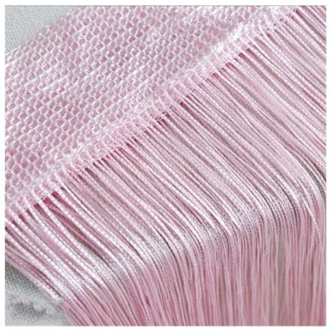 Perlenvorhang 300x260cm Solid Color Gardinen Streifen White Blank Grey Classic Line Vorhang Jalousie Valance Raumteiler Tür dekorative (Color : Pink, Size : 300x260cm)
