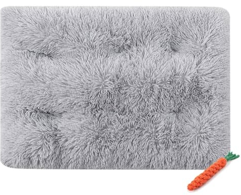 FANSU Hundebett Waschbar Katzenbett Flauschig Hundebetten, Weiche Beruhigende Haustierbett Abnehmbar und Waschbar für Kleine Mittlere oder große Hunde (XXL-110X75CM,Hellgrau)