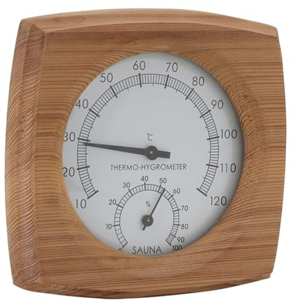 Sauna-Thermometer, Digital, Sauna-Thermometer, Thermometer-Hygrometer, Sauna-Thermometer, Holz-Thermometer, Hygrometer, Sauna-Temperatur, Dampfbad, Sauna-Zubehör