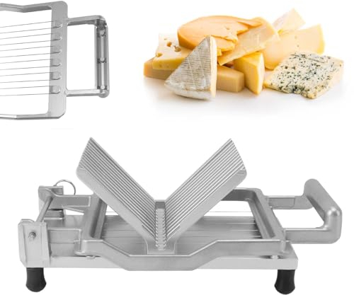 json2xml Stainless Steel Wire Cheese Slicer,Butter Cutting Machine for Home or Commercial Use,Versatile Cutter for Cheese/Butter/Sausage,10 or 20 mm Blade Size - Easy Assembly