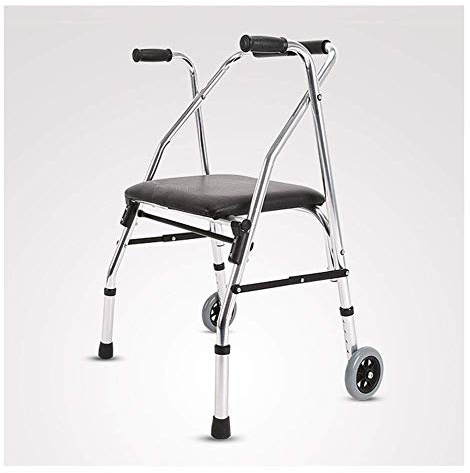 Fällbar Rollator Lättviktsrullator Rollator Rollator Med Hjul Med Sits, Höjdjusterbar, Hopfällbar, Aluminium