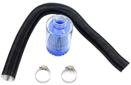 VISIYUBL 25 mm Luft-Diesel-Heizungs-Ansaugfilter-Schalldämpfer + Ansaugrohr-Strecklänge 60 cm + 2 x Clips for PKW, LKW, Van D