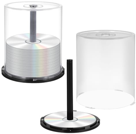 Alipis Cd-Aufbewahrungsbehälter Transparent 2Er-pack Dvd-Aufbewahrungseimer Cd-Organizer Und Cd-Aufbewahrungshalter Platzsparend Zum Ordnen Und Schützen Von Cds Und Dvds Für Zuhause Und Büro