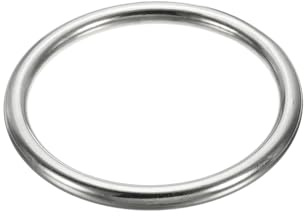 PATIKIL 3,9 tum sömlösa O-ringar i metall, 304 rostfritt stål O-ring tunga solida runda ringar för makrame, gör-det-själv-hantverk, hårdvara, bälte, hundkoppel, 10 x 100 mm