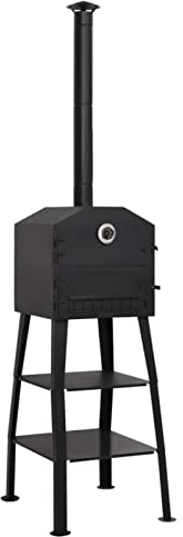 Bulliing Forno per Pizza da Esterno a Carbone con 2 Pietre Refrattarie,Forno per Pizza Portatile,Forno per Pizza da Esterno in Acciaio Inox,Forno Prefabbricato per Pizza a Gas