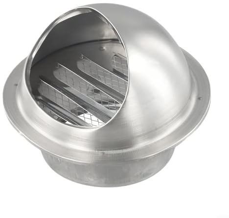 Air Vent 304 Stainless Steel Bull-Nose External Vent, Round Ventilation Grill Screen Hood, for The External Wall Exhaust, Hood Exhaust, 80mm(100MM)