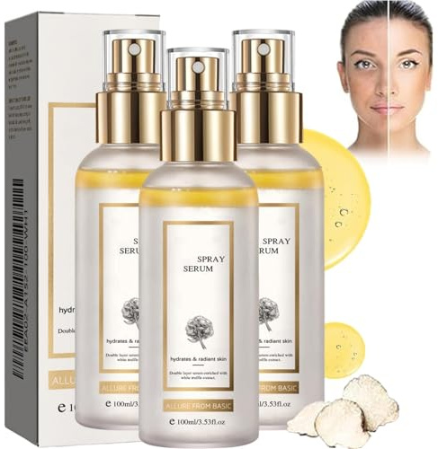 WYCRTD Gesichtsspray mit weißem Trüffelserum, Anti-Aging-Feuchtigkeitsspray, Hautpflege, aufhellendes und nährendes Serumspray, geeignet für alle Hauttypen