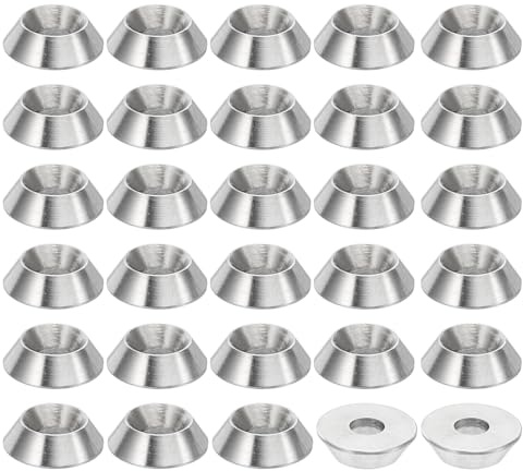PATIKIL Rondelle Fraisée M3, 50pcs 10mm Dia. 2mm Haut Acier Inoxydable 304 CNC Rondelle Plate Pour Tête De Vis Plate Pour Constructions, Conique