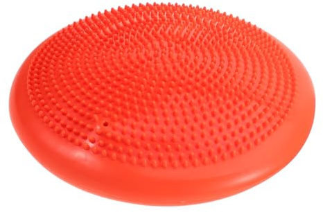 KOMBIUDA Rundes Yogakissen aus Pvc für Yoga und Sport mit Knieprotektor Komfortabel und Stabil Geeignet für Handgelenke und Hände Teppich oder Gras in Orange
