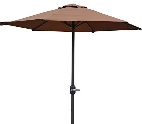 ARDZLALS Petit Parasol de Jardin de 2 m/6,6 pi avec manivelle, Parasol de Table de marché extérieur, 6 Baleines
