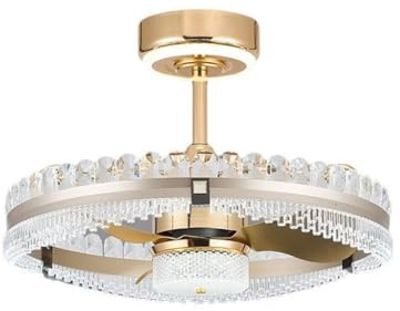 LLXTJJY Ceiling Fans with Lights Crystal Luxury Chandelier with Fan Indoor Home Lighting Decoration Integrated Fan Light Gold Fan Light Chandelier