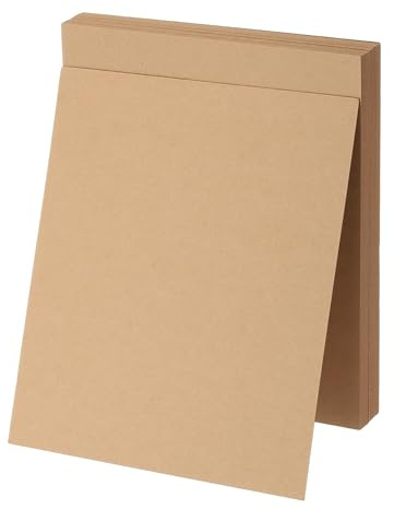 PATIKIL Chipboard Book Board, 10 x 8.5 Inch 30 PT 35 Pcs Thick Chipboard Kraft Paper Sheets Bookbinding Making Supplies Kit for Designer Craft Book Binding Cover Backing Craft, Wood