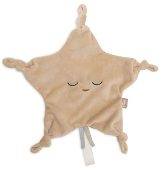 Jollein Schmusetuch Baby - Little Star, Biscuit - Kuscheltuch - 100% Polyester - 25x25cm