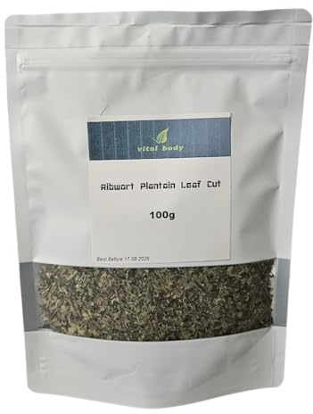 Ribwort Plantain Leaf Cut, Dried Leaves Herbal Tea (100g)
