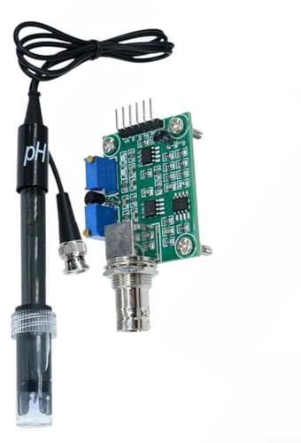GLOBALHUT Flüssiger pH-Sensor für Arduino mit BNC-Elektrode für genaue Messungen (Modul + Schwarz)