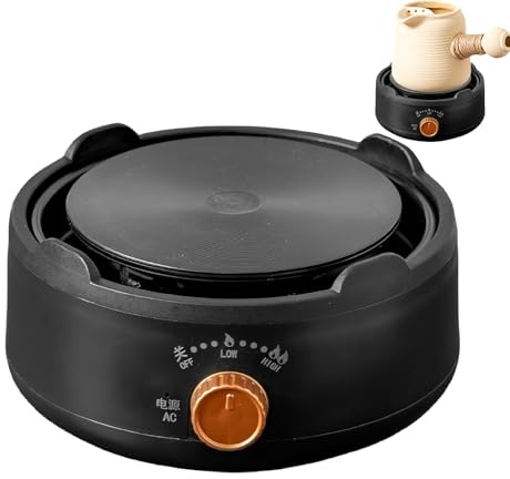 Piastra Riscaldante Piccola | Fornello Elettrico Monoposto,Piano Cottura Regolabile con Riscaldatore Caffè per Cucina Casa Viaggio Picnic Campeggio