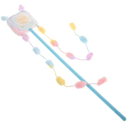 Gatuida Cat Toys Plush Interactive Lollipop Teaser Wand for Indoor Cats and Kittens Cute Pillow Play